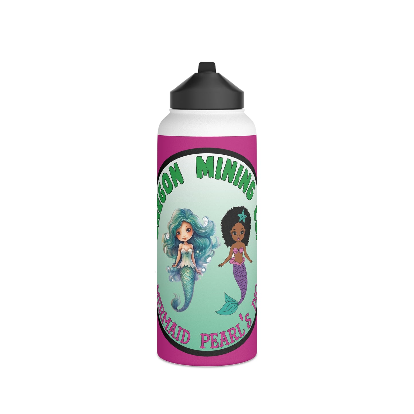 Oregon Mining Co. Mermaid Pearl's Dig. Stainless Steel Water Bottle