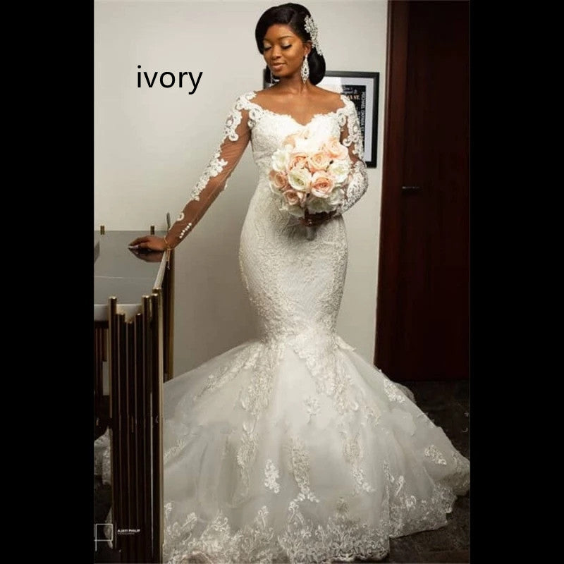 African Mermaid Wedding Dress