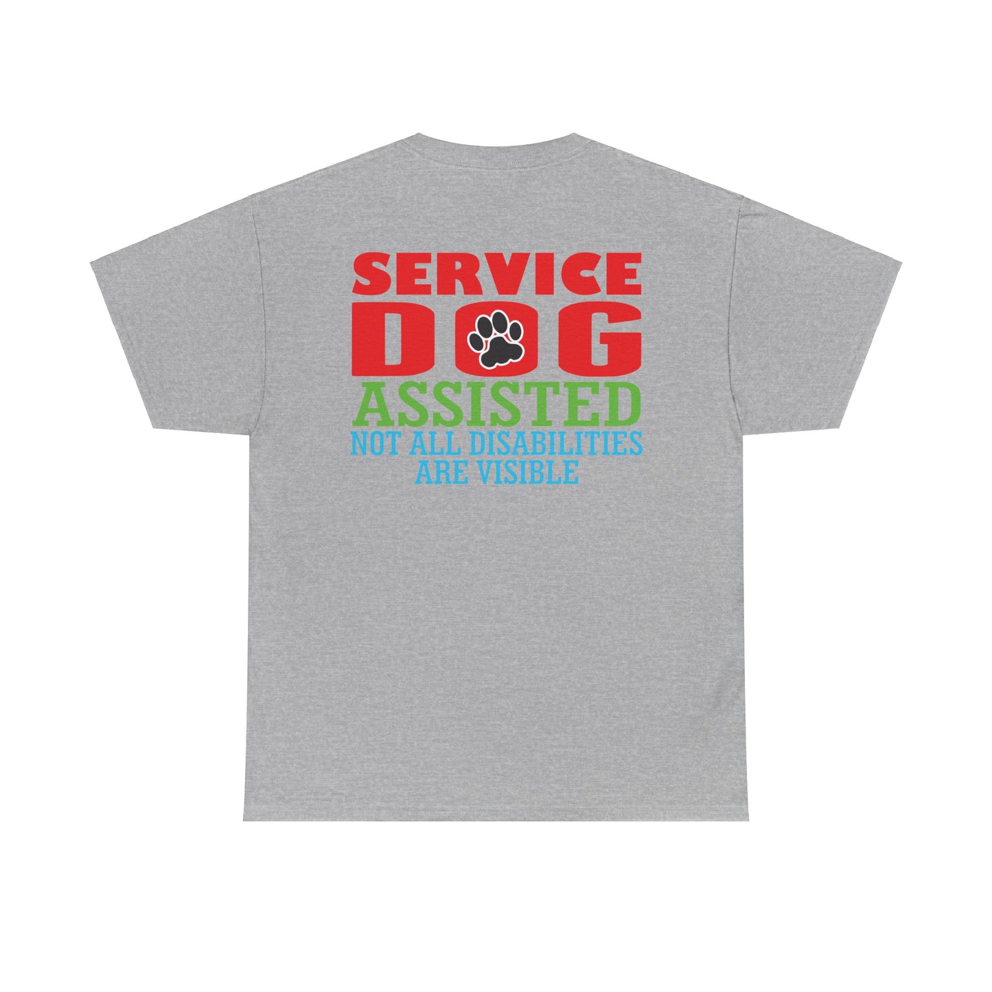 Service Dog Assisted. Heavy Cotton T-Shirt