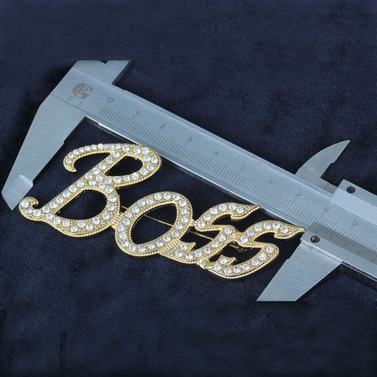 Diamond-studded Boss Brooch