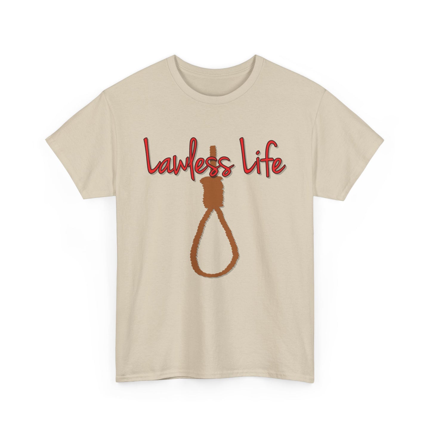 Lawless Life Noose. Heavy Cotton T-Shirt