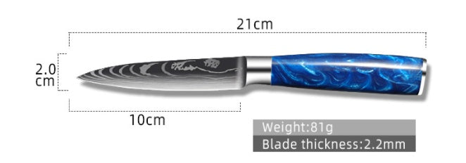 Chef's Blue Resin Handle Knife