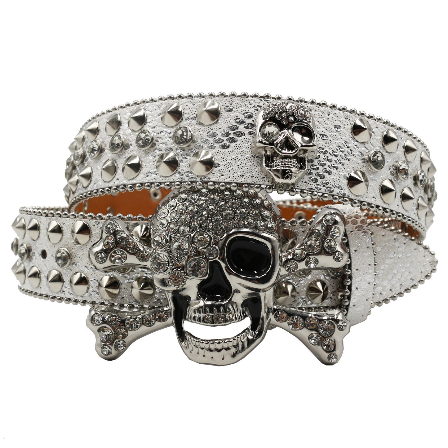 Rhinestone Skull Belt