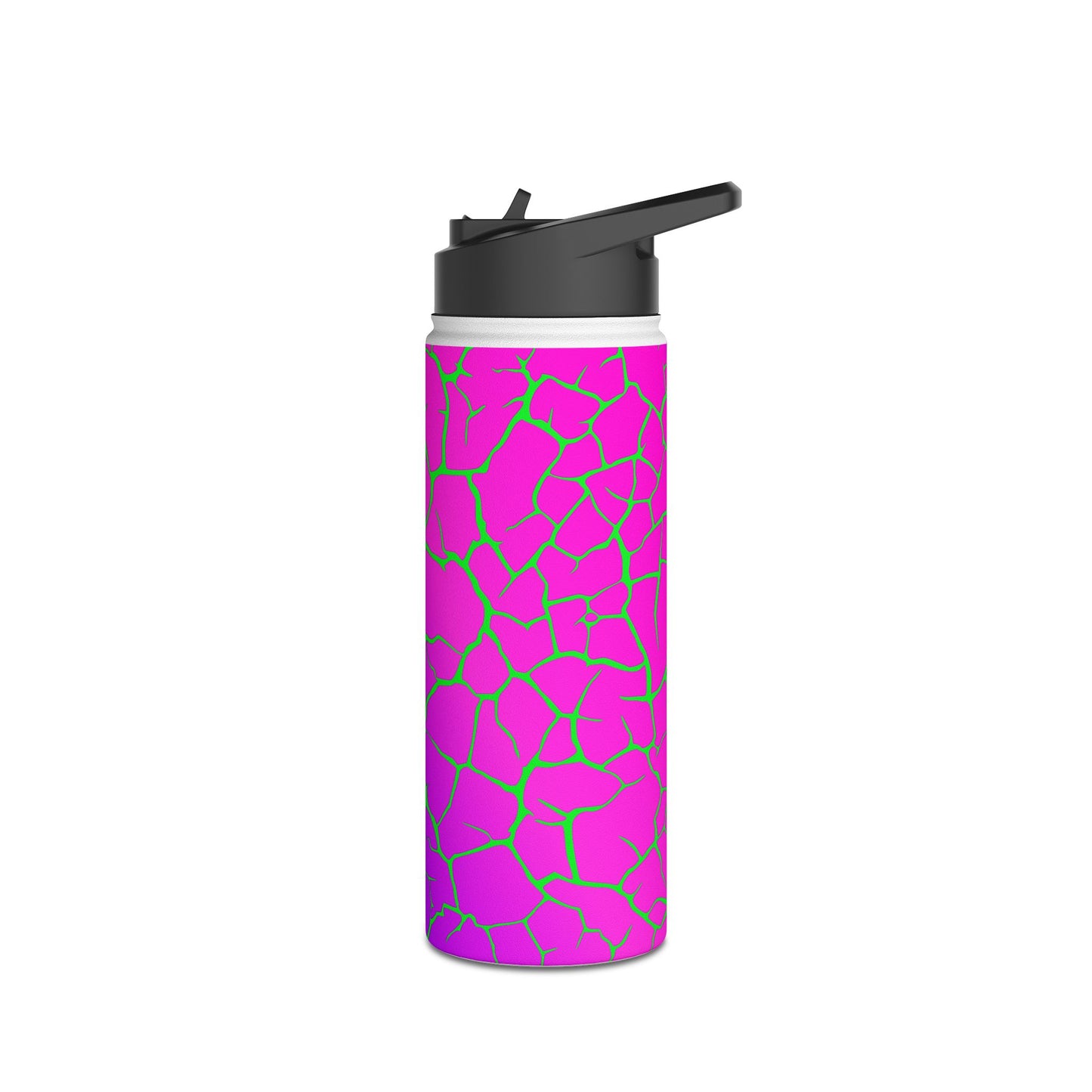 Pink Crackle. Stainless Steel Water Bottle