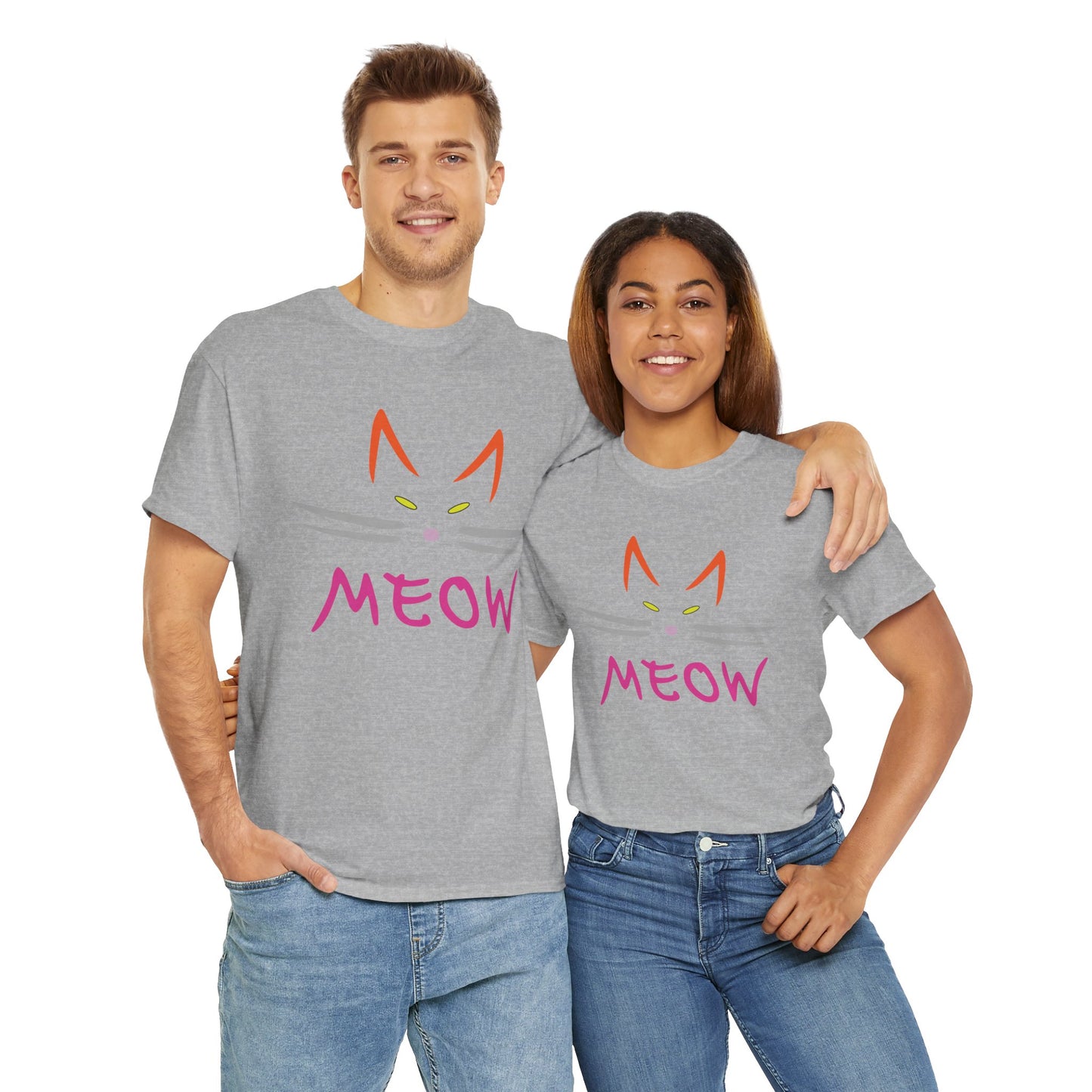 Meow. Heavy Cotton T-Shirt