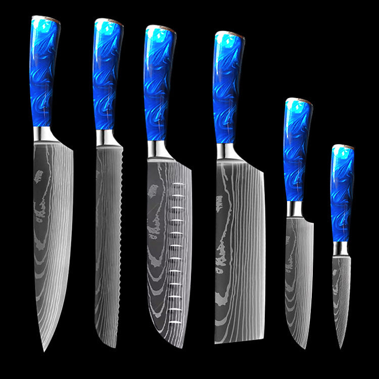 Chef's Blue Resin Handle Knife