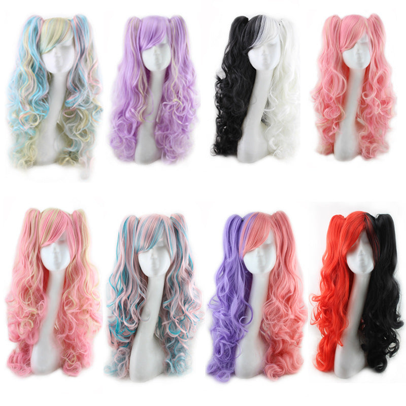 Colorful long curly wigs