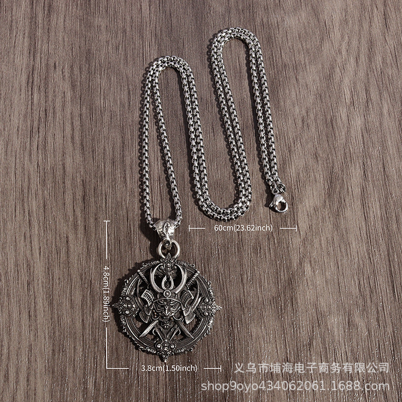 Samurai Devil Pendant Necklace