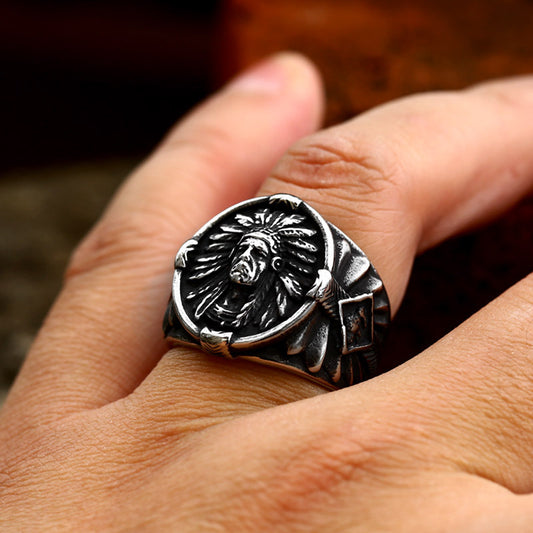 Men's Indian Stainless Steel Ring