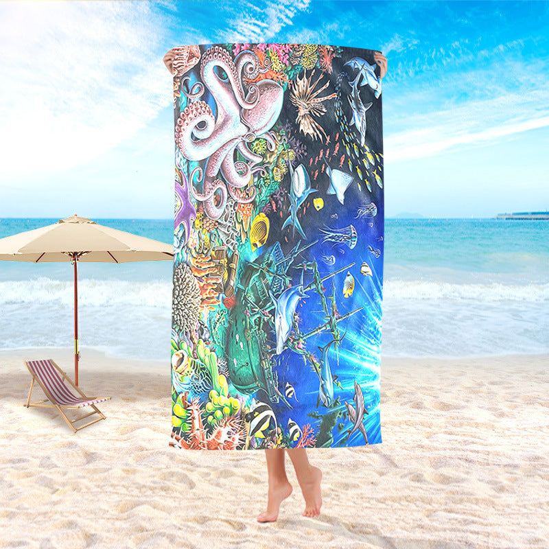 Double Sided Fleece Quick Dry Microfiber Beach Towel