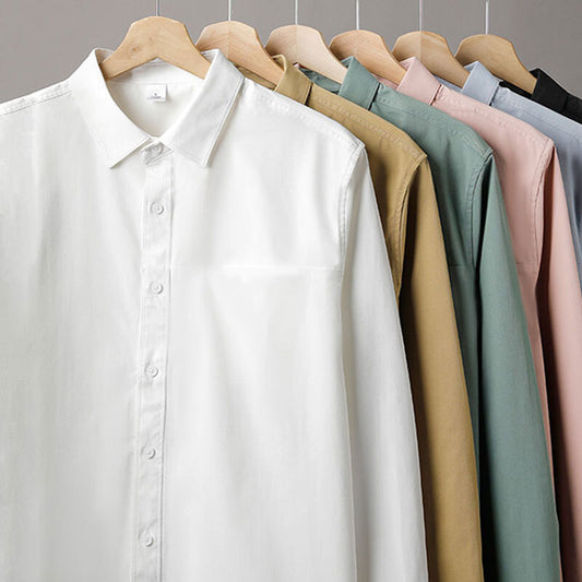 Autumn Solid Color Long Sleeve Shirt