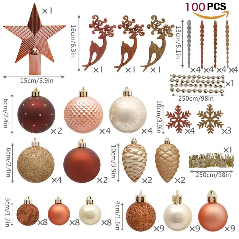 Christmas Ball Gift Pack 100pcs Home Hanging Ornaments