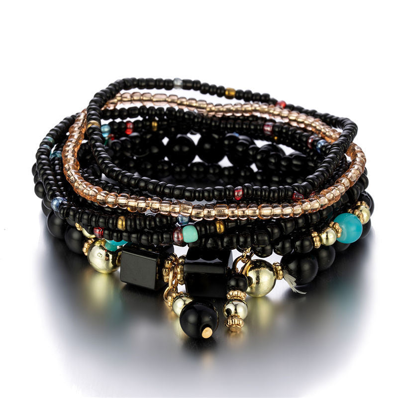 Creative Fashion Bohemian Multi-layered Bracelet Set