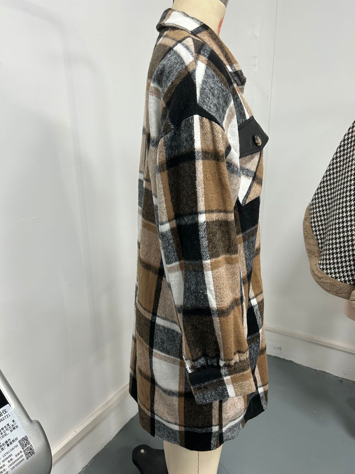 Casual Plaid Long Jacket