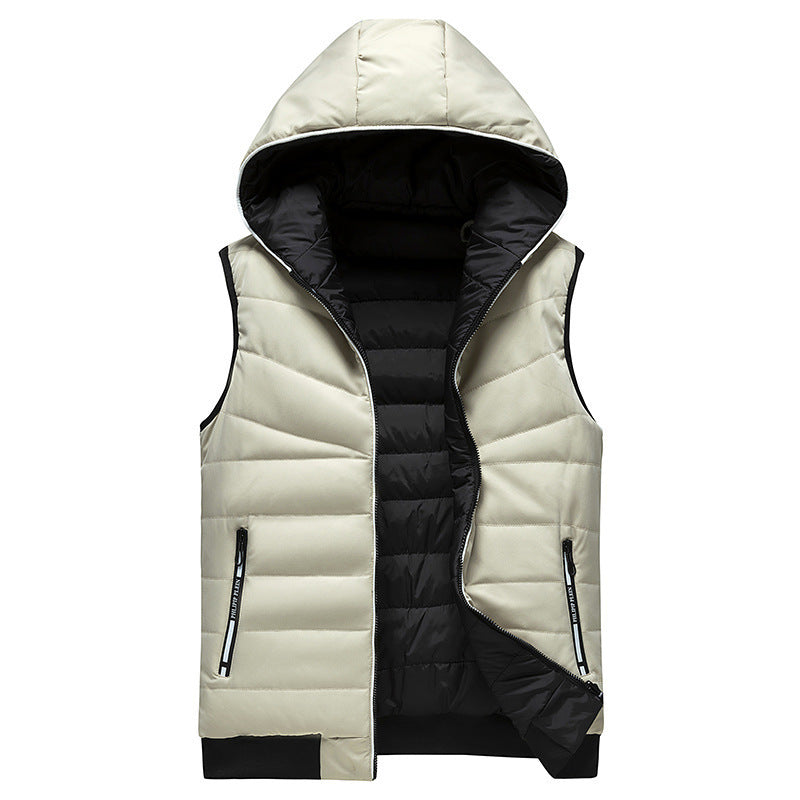 Casual Hooded Cotton Vest