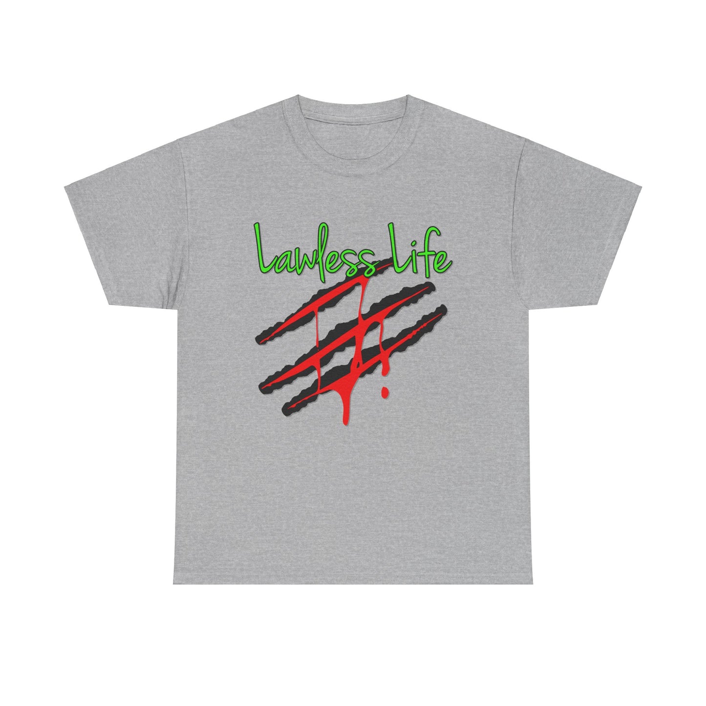 Lawless Life Bloody Scars. Heavy Cotton T-Shirt