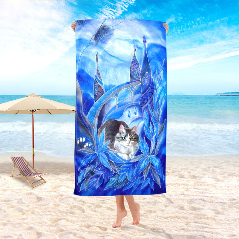 Double Sided Fleece Quick Dry Microfiber Beach Towel