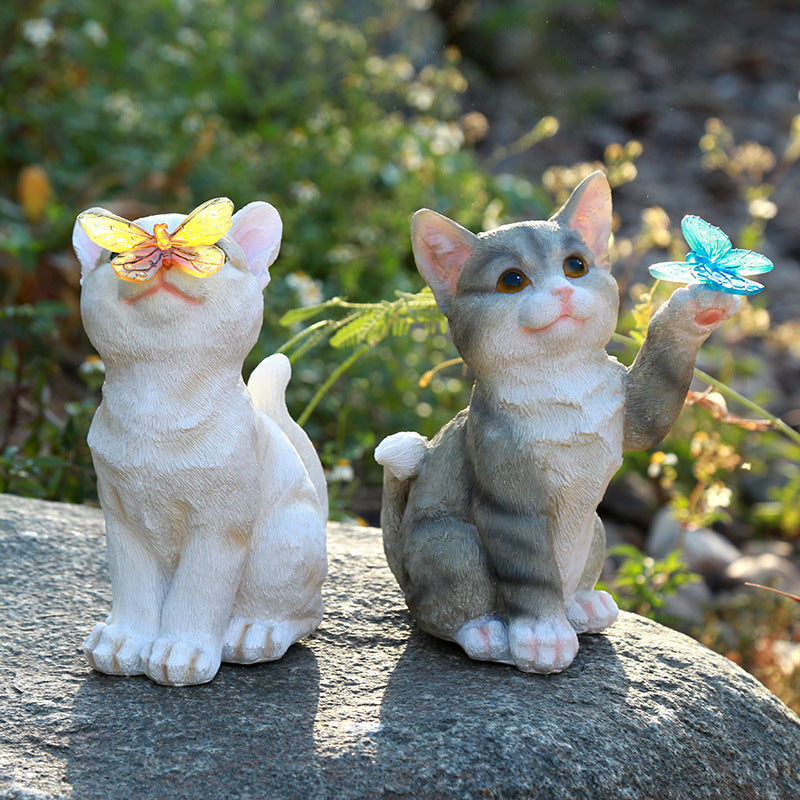 Cute Cat Sun Garden Ornaments