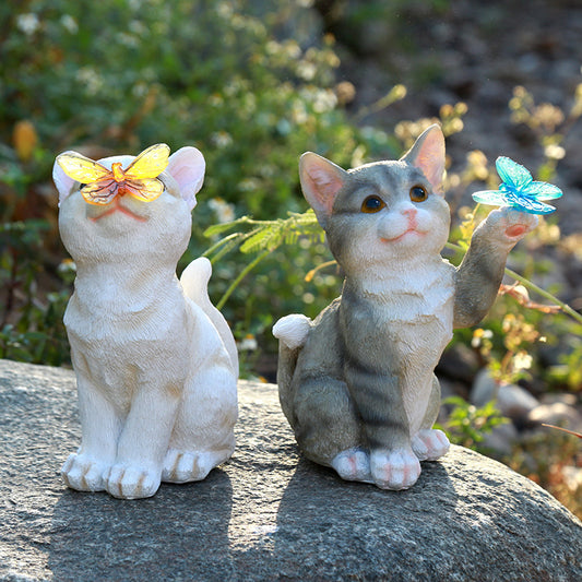 Cute Cat Sun Garden Ornaments