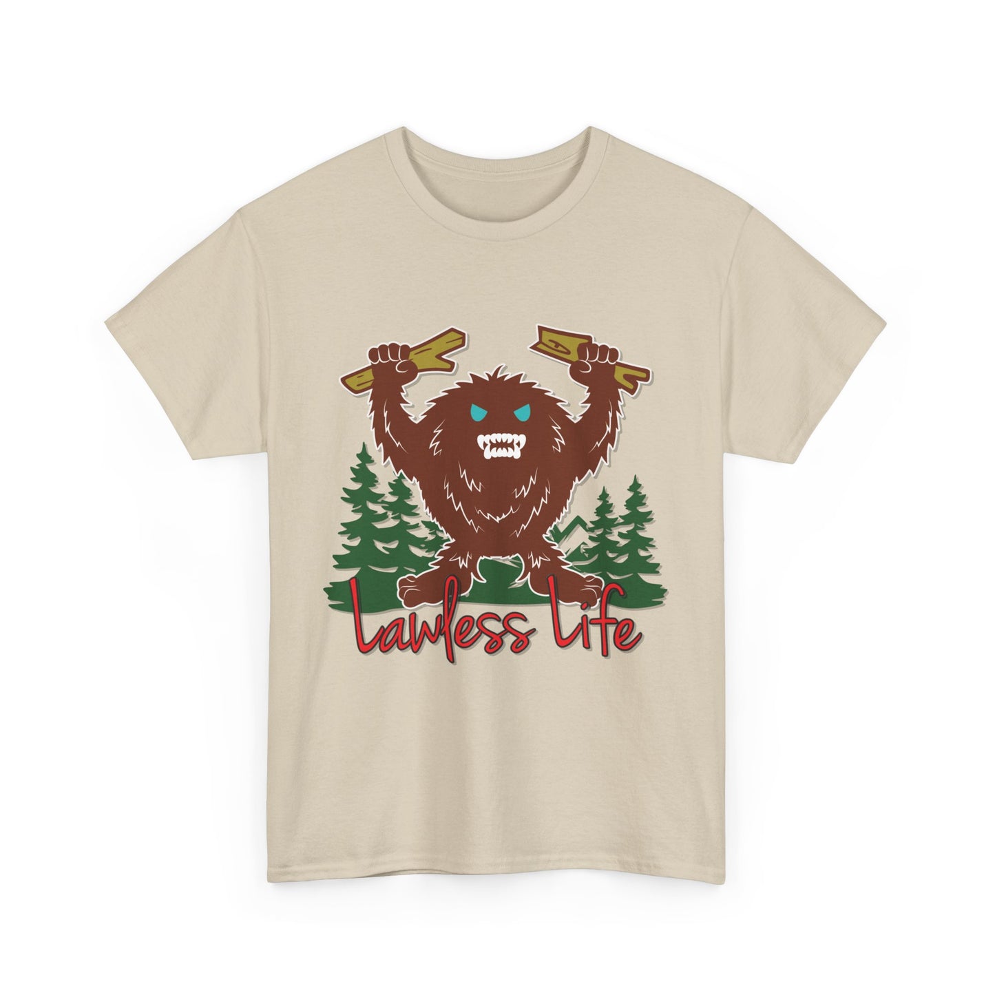 Lawless Life Sasquatch. Heavy Cotton T-Shirt