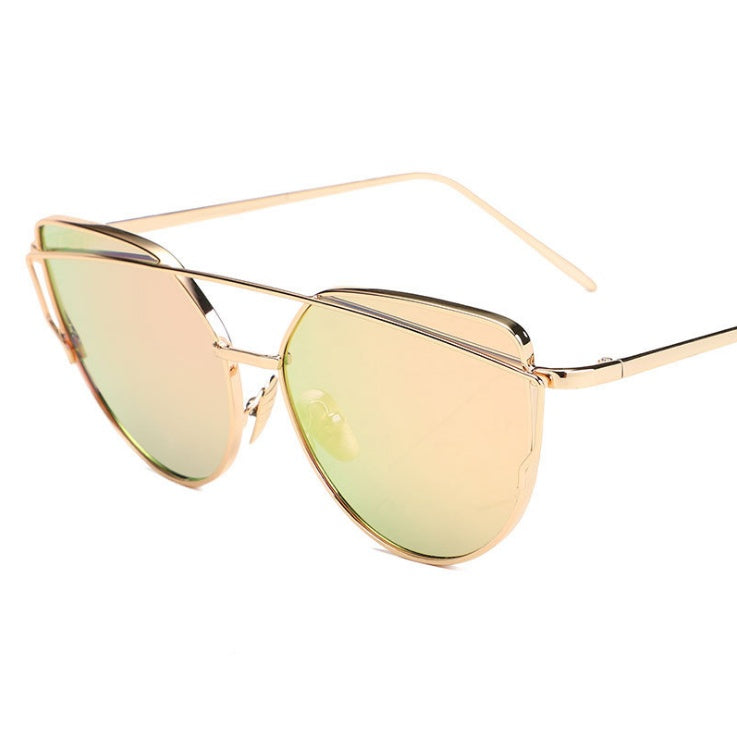 Metal frame cat eye sunglasses