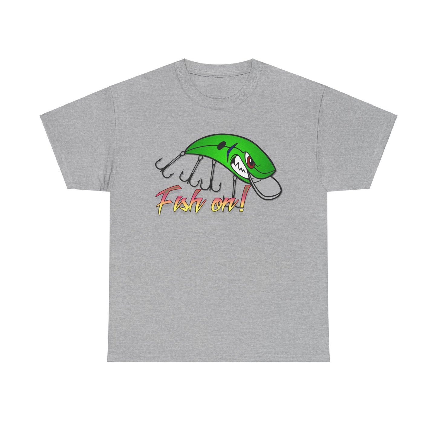 Fish on Lure, Heavy Cotton T-Shirt