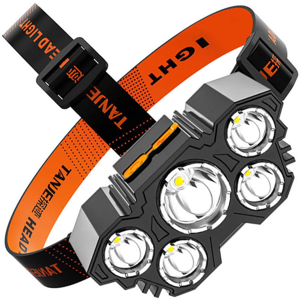 USB Super Bright Rechargeable Five Head Lamp