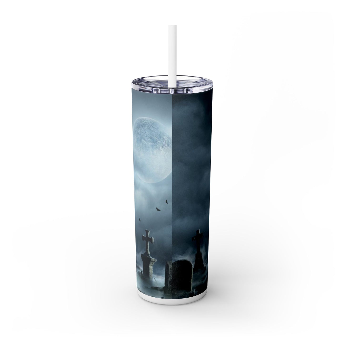 Graveyard. 20oz Skinny Tumbler with Straw