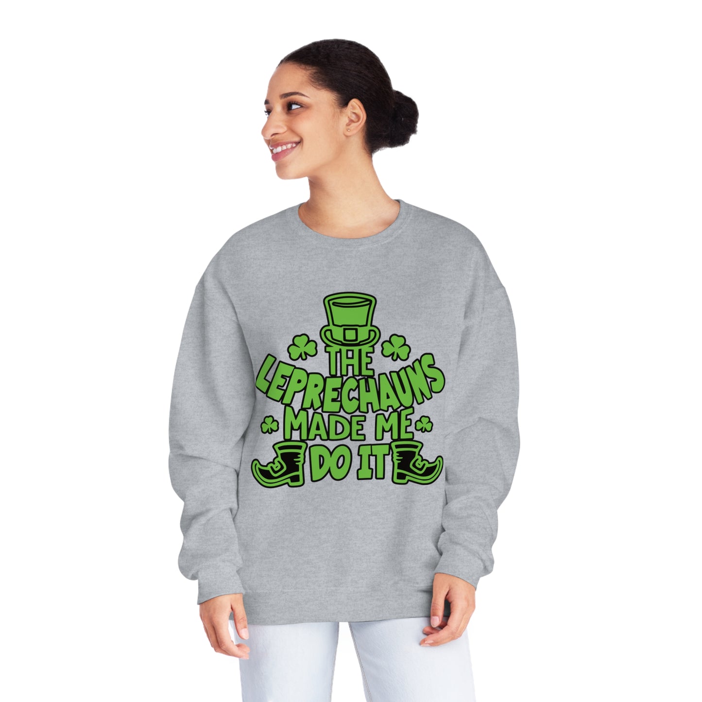 The Leprechauns Made Me Do it.., Unisex NuBlend® Crewneck Sweatshirt