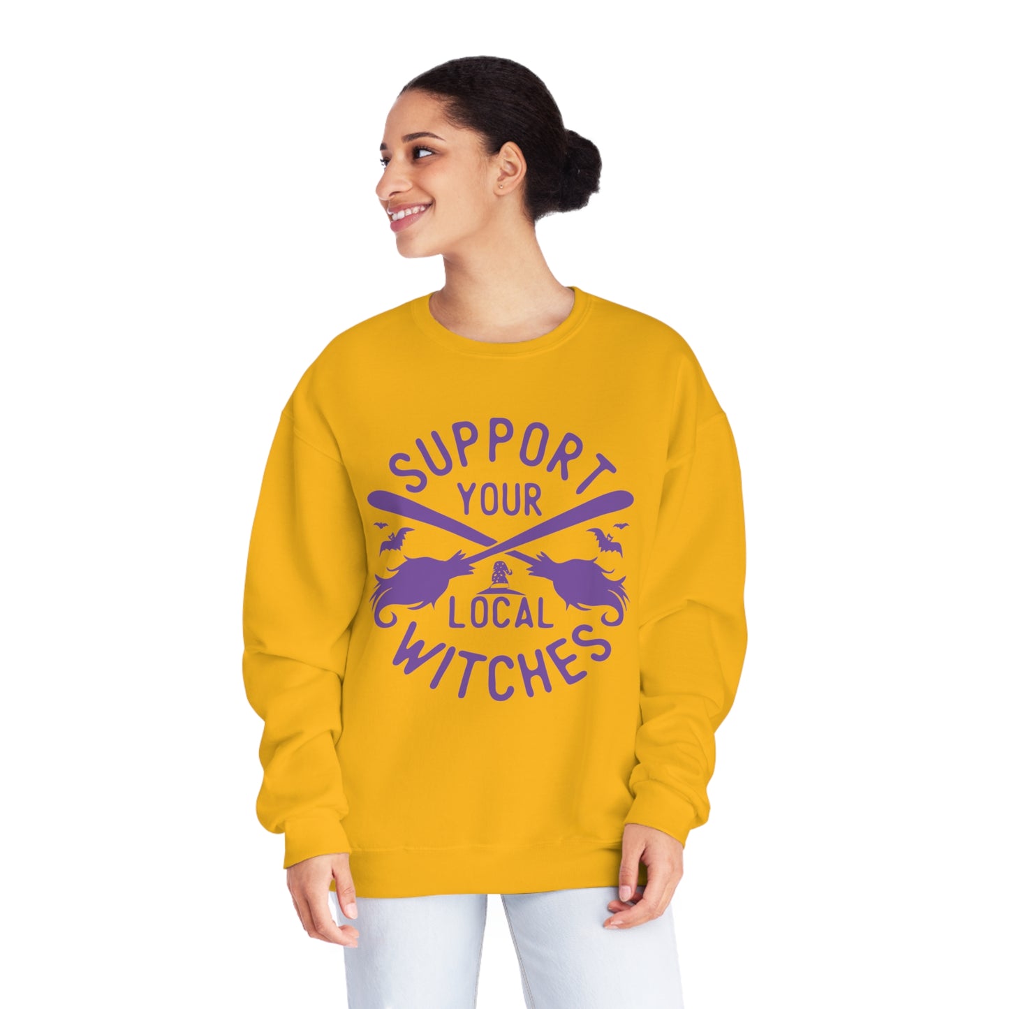 Support Your Local Witches, Unisex NuBlend® Crewneck Sweatshirt