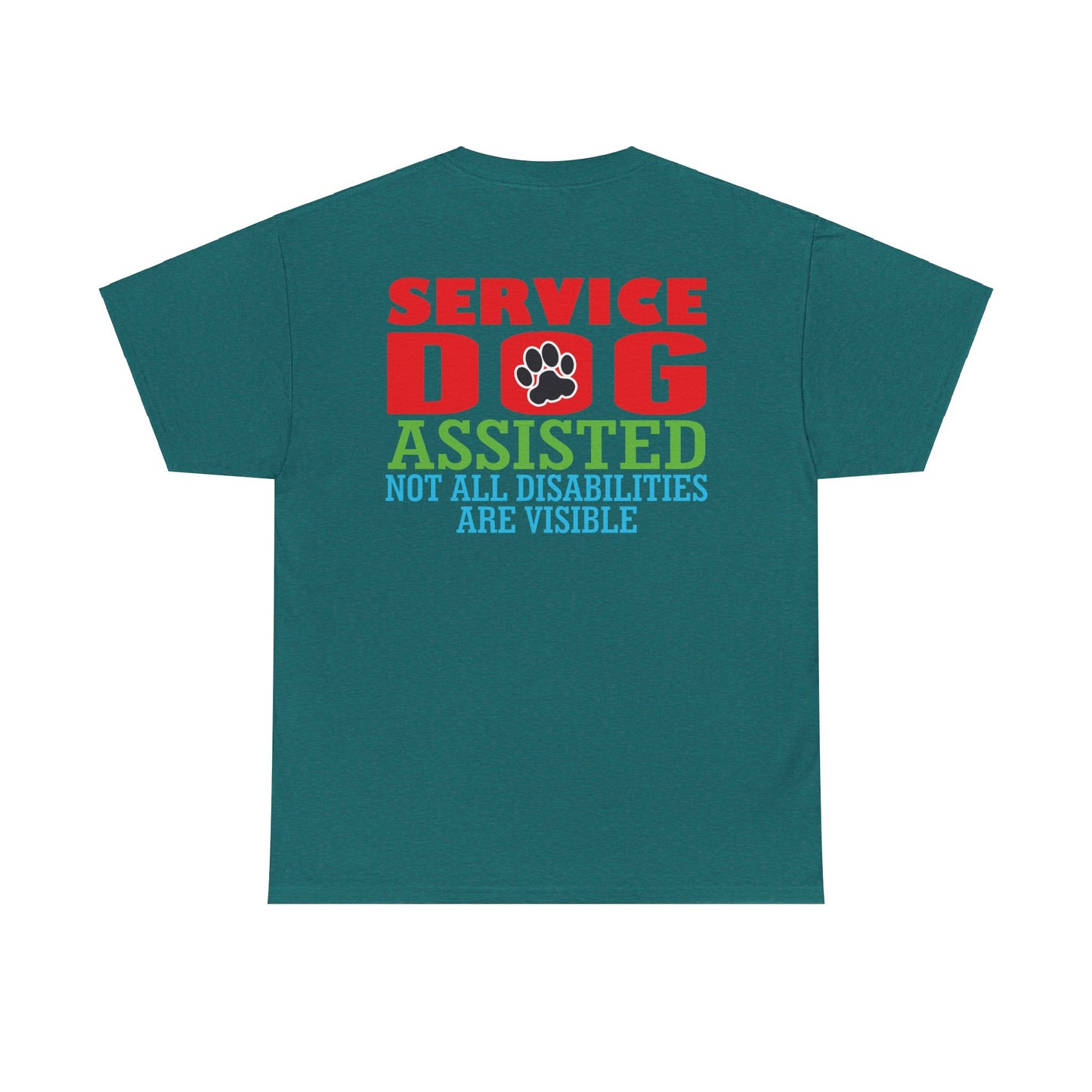 Service Dog Assisted. Heavy Cotton T-Shirt