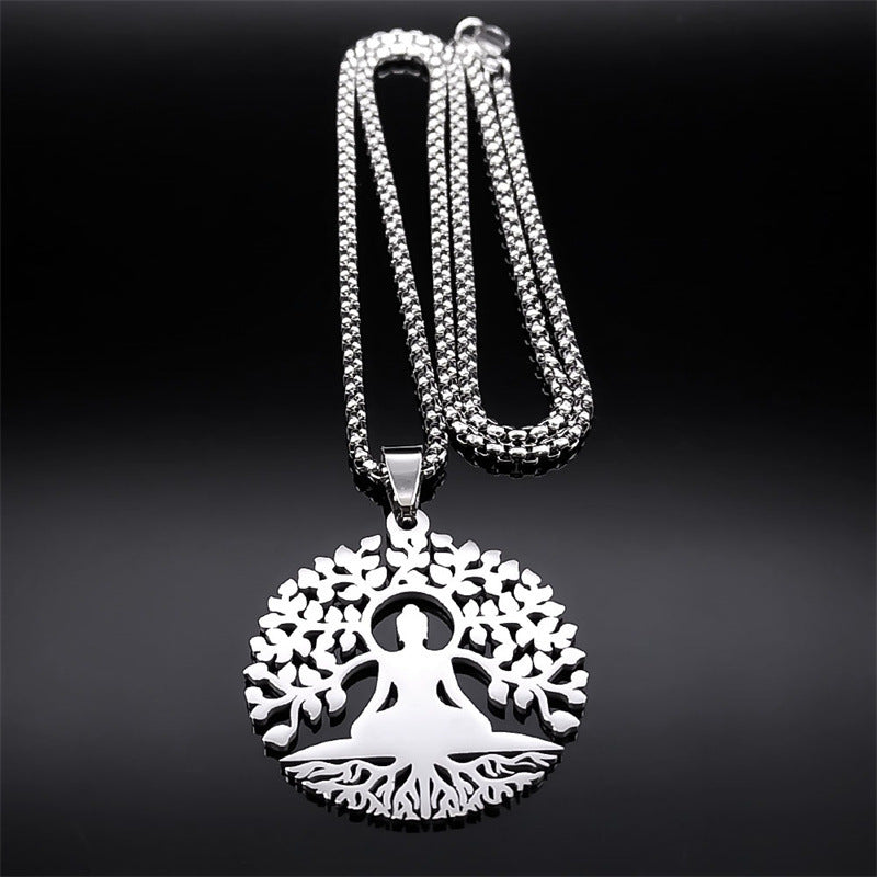 Meditation Buddha Yoga Pendant Necklace