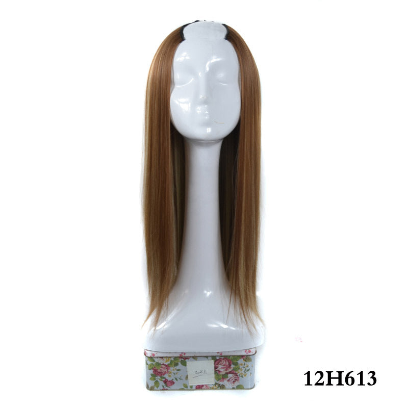 Long Straight Hair U-shaped Half Headgear