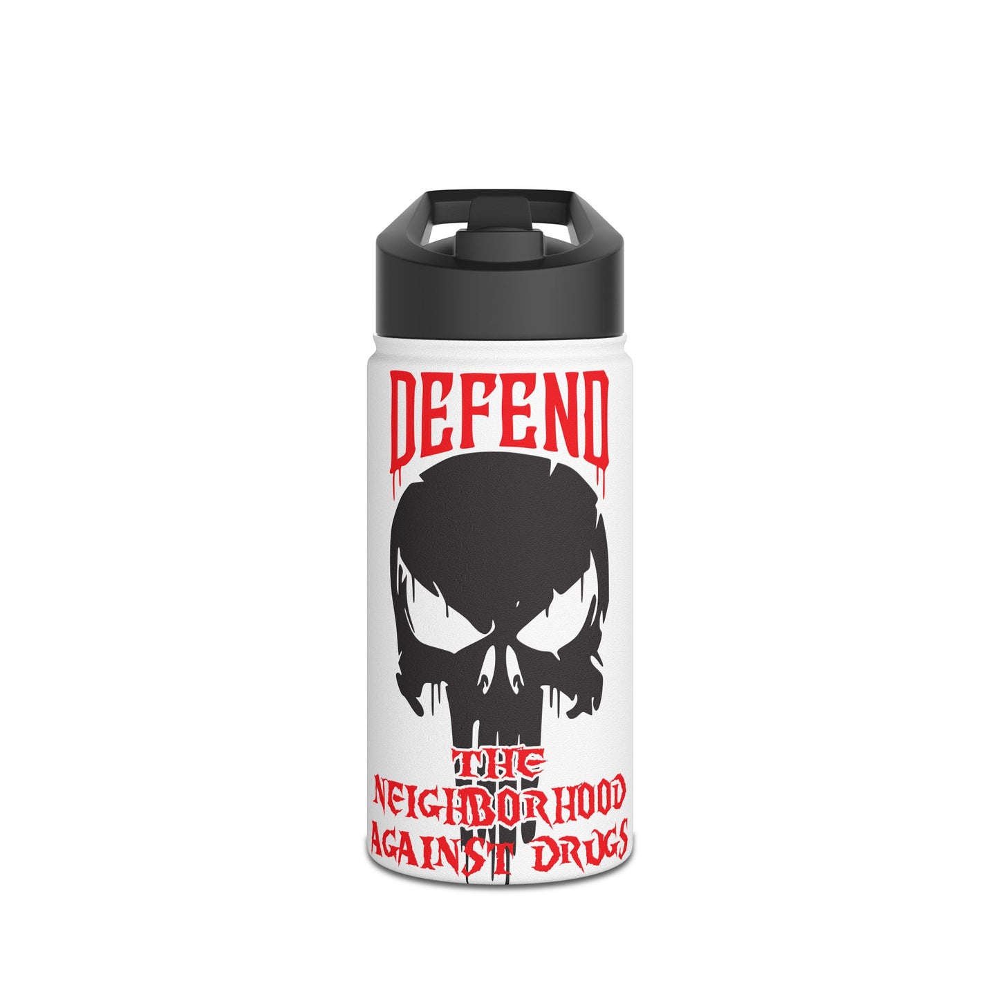 Defend the Neighborhood Against Drugs. Stainless Steel Water Bottle