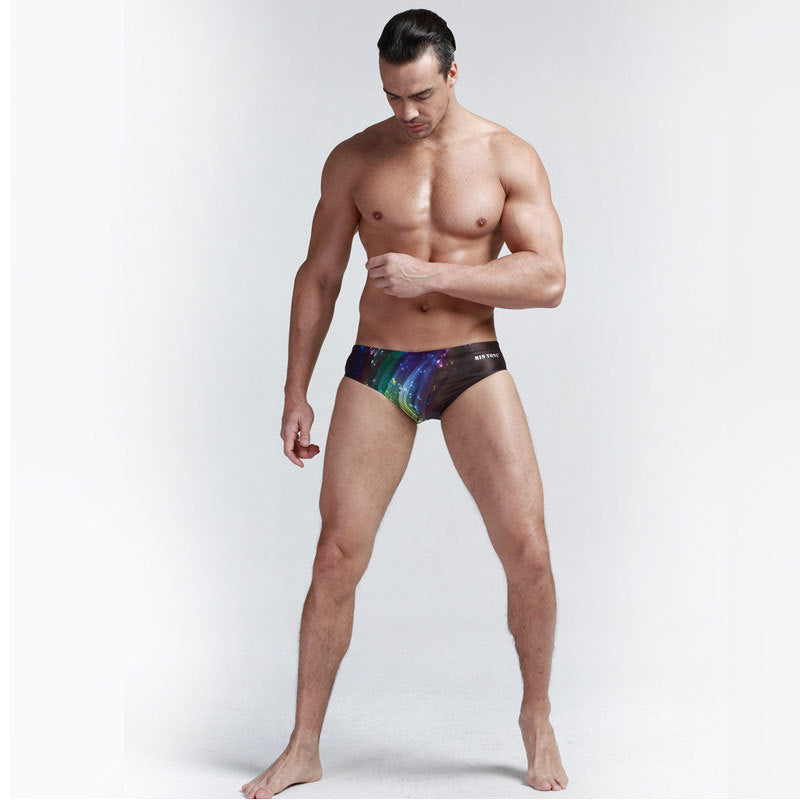 Men's Low-waist Tight, Quick-dry Swim Trunks