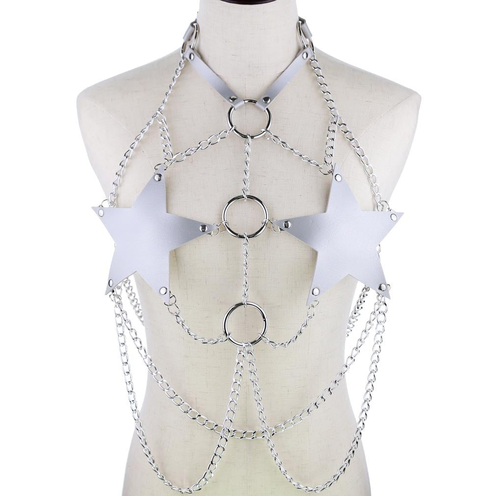 Leather Star Body Chain