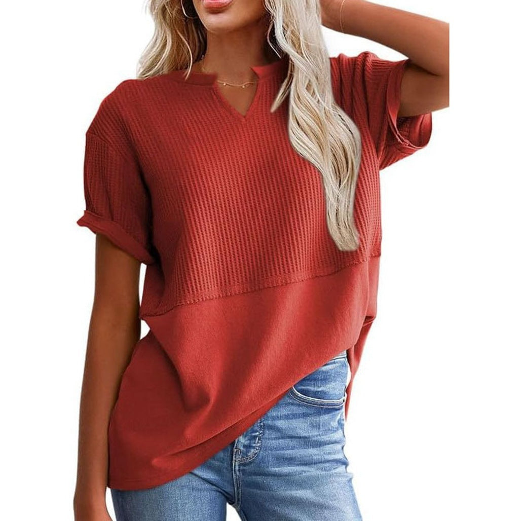 Casual Knitted Short-sleeved Shirt