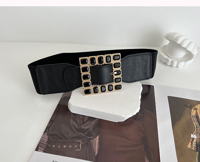 Rhinestone Pin Buckle Belt