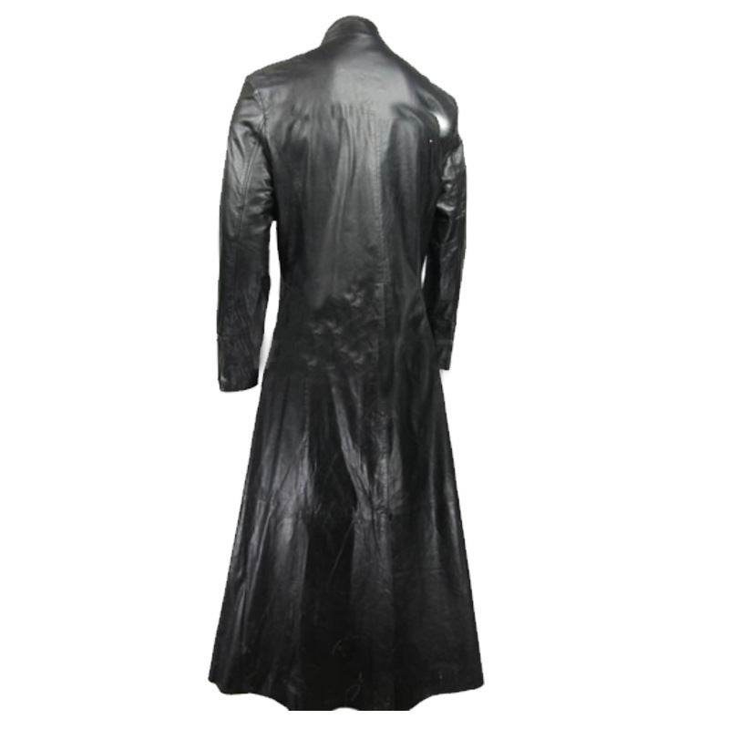 Men's Plus Size Leather Duster Coat