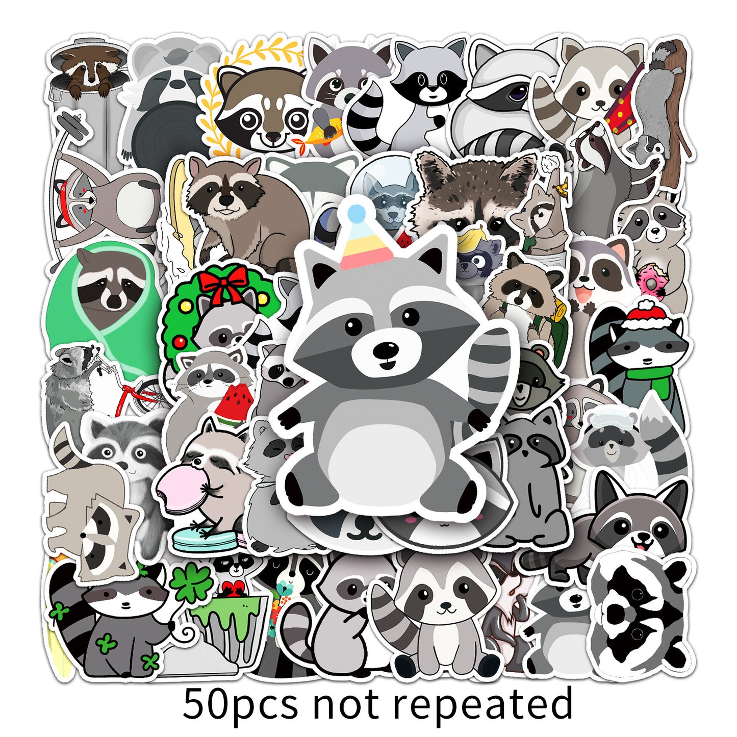 Raccoon Waterproof Stickers