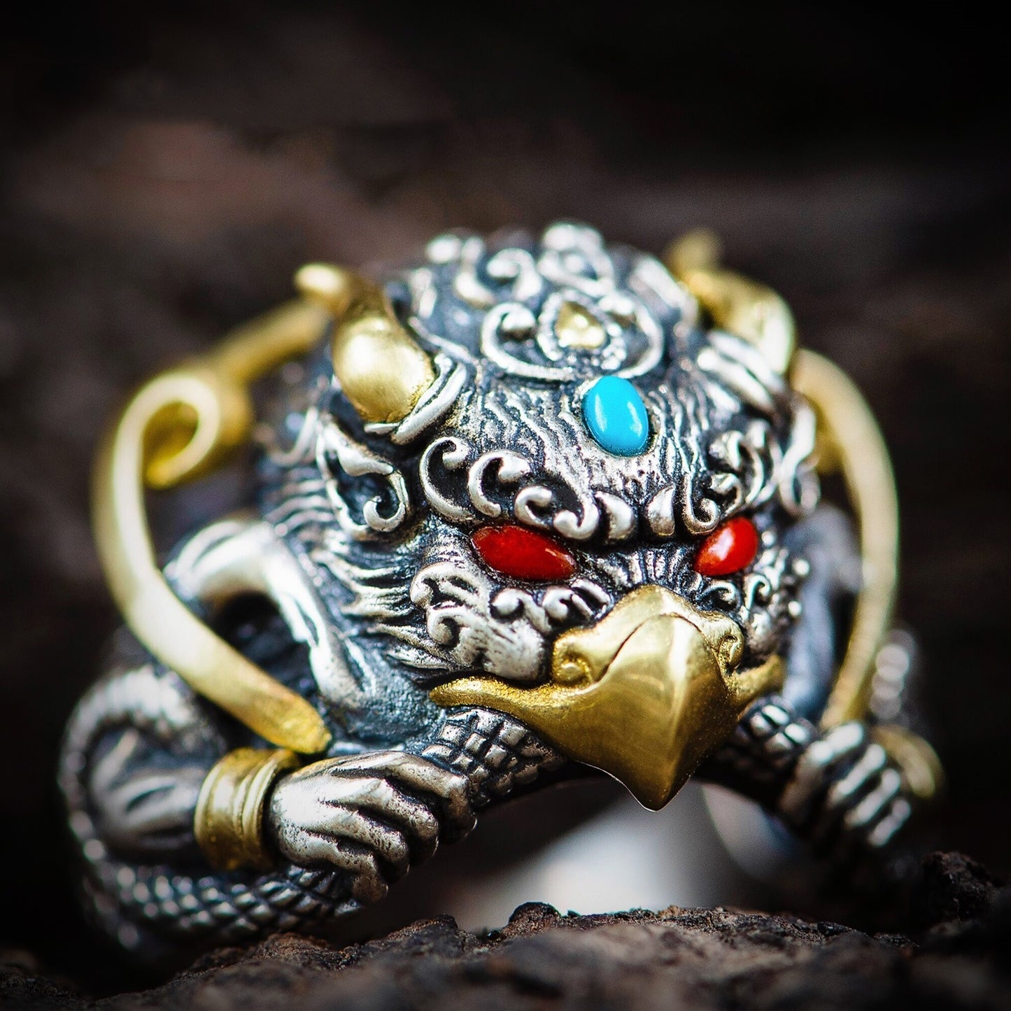 Golden Wing Dapeng Bird Ring