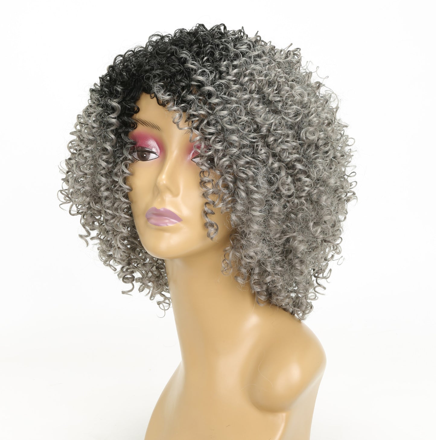 Curly Black Gray High Temperature Silk Chemical Fiber Headgear