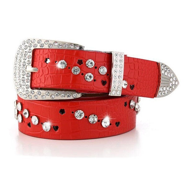 Women's Fashionable Belt With Diamond Decoration