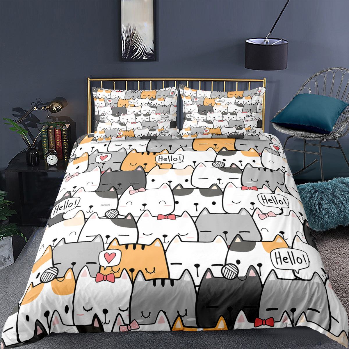 Kitty Series Quilt Cover And Pillowcase