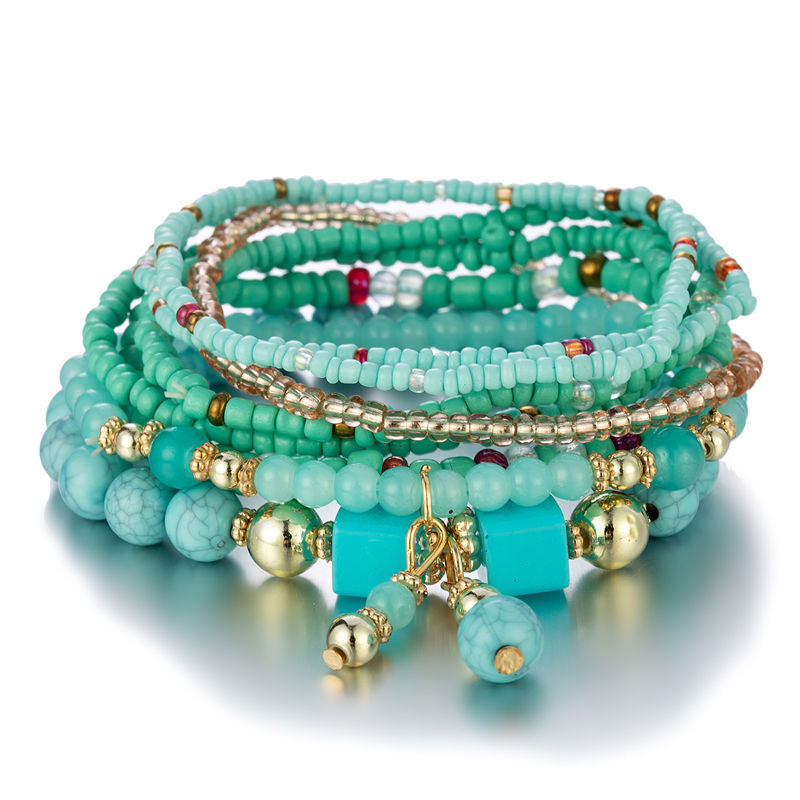 Creative Fashion Bohemian Multi-layered Bracelet Set