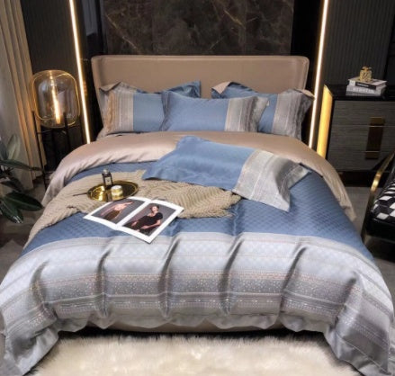 Luxury Retro Style Jacquard Cotton Bed Four-piece Set