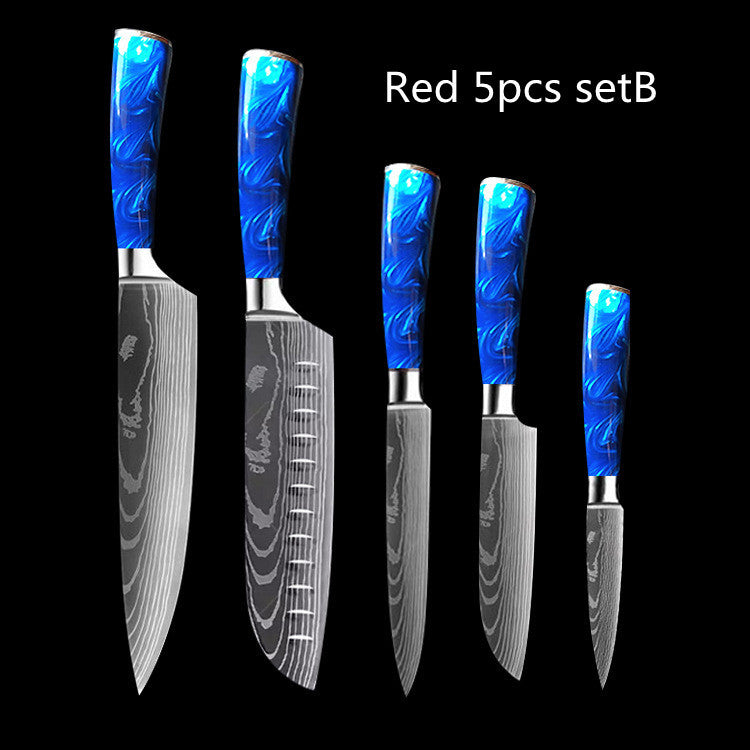 Chef's Blue Resin Handle Knife