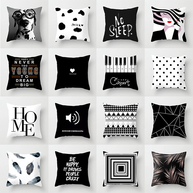 Black and White Cushion Cover