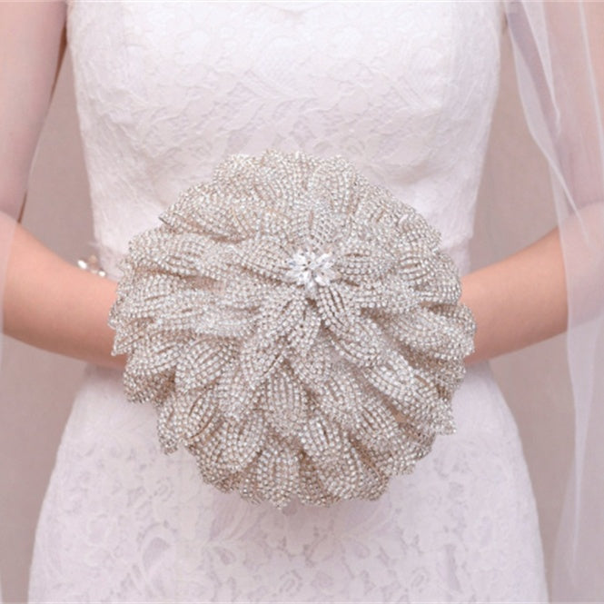 Handmade Rhinestone Bridal Wedding Bouquet