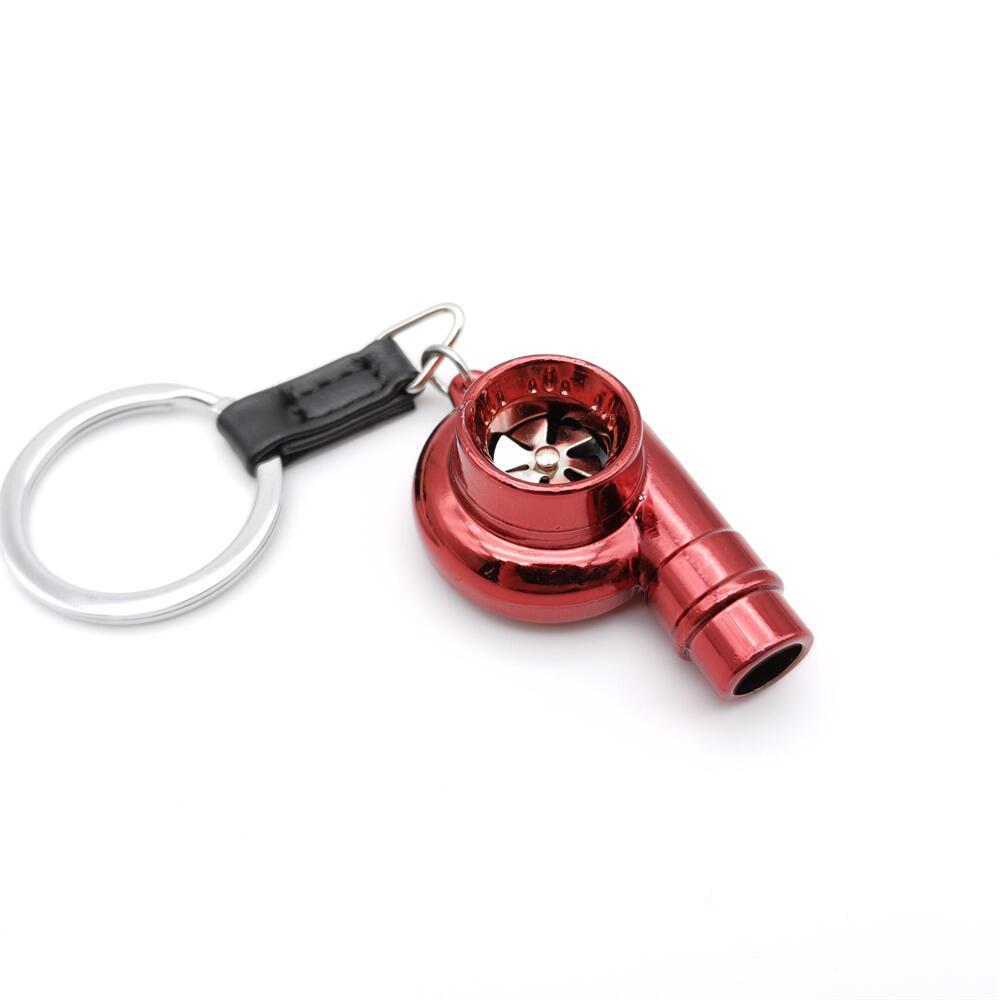 Car Turbo Whistle Alloy Metal Keychains